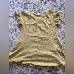 Umgee Ruffle Sleeve Top in Light Yellow